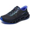 Skechers Uomo Max Cushioning Glide-Step Sapphire Slip-In ALLENATRICE, Black And Blue Textile/Synthetic, 43.5 EU
