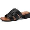 Jana Softline Leather Mule Heel 8-27766-46, Sandali con Tacco Donna, Nero, 38 EU
