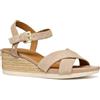 Geox D ISCHIA Corda B, Sandalo con Zeppa Donna, Dk Skin, 41 EU