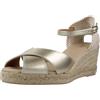 Geox D Gelsa Low A, Sandali con Zeppa Donna, Lt Gold, 38 EU