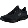 Skechers Uomo Summits Louvin Scarpe da Ginnastica, Black Mesh/Pu/Trim, 47.5 EU Larga