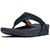 Fitflop Lulu Glitter Toe-Thongs, Sandali a Punta Aperta Donna, Blu Midnight Navy 399, 42 EU