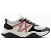 Armani Exchange Donna Cher, Side Logo, Colour Contrasts Sneaker, Black+Petal, 35 EU, Black Petal, 35 EU