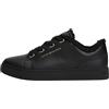 Tommy Hilfiger Donna Sneakers con Suola Preformata Casual con Pelliccia Peluche, Nero (Black), 38