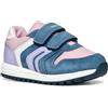 Geox B ALBEN Girl A - Scarpe da Ginnastica Baby - Madchen, Avio/Pink,