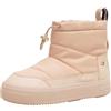 Tommy Hilfiger Donna Stivali Flag Nylon Mini Snowboot Zeppa, Beige (Misty Blush), 41