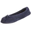 Isotoner Totes Isotoner, pantofole da donna, modello ballerina, in spugna, blu