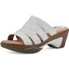 WHITE MOUNTAIN Valora, Sandali con Zeppa Donna, Tessuto Bianco, 40 EU