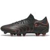 PUMA Scarpe da Calcio Unisex Future 9 Match Fusion Fg/AG Nero Rosso Brillante, Grigio Forte, 42,5 EU, Puma Nero Rosso Brillante Grigio Forte, 42.5 EU