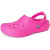 Crocs Classic Lined Clog K, Zoccoli Unisex - Bambini e Ragazzi, Rosa, 34 EU
