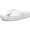 Crocs Donna Baya Platform Flip Infradito, White, 42/43 EU