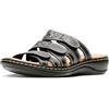 Clarks Sandalo da donna Leisa Cacti Slide, pelle nera, 9 N US