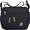 Fabuxry Purses and Shoulder - Borsa a tracolla da donna, Grande nero, m