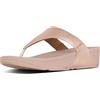 Fitflop Lulu Leather Toepost, Sandali Donna, Rose Gold, 37 EU