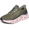 Skechers Donna Glide-Step Altus Slip-In ALLENATRICE, Olive Synthetic/Mesh/Pink Trim, 38.5 EU
