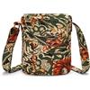OPQRSTU Borsa a tracolla da donna, in tela, stile hippie, boho, stile retrò, Verde militare, Small