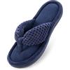 ULTRAIDEAS - Sandali infradito da donna motivo Popcorn con memory foam, Navy, 9-10