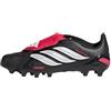 adidas Unisex - Bambini e Ragazzi Predator League Fold-Over Tongue Artificial Ground Football Boots Kids Shoes, Core Black/Ftwr White/Lucid Red, 37 1/3 EU