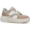 Geox D Nebula 2.0 X B, Scarpe da Ginnastica Donna, White/Nude, 39 EU