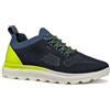 Geox U Spherica E, Sneaker Uomo, Navy Fluo Yellow, 46 EU