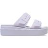 Crocs Brooklyn BuckleFrostedLowWedge, Sandali Donna, Purple Moon, 38/39 EU