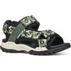 Geox J Borealis Boy E - Sandalo Bambino, Dk Green/Black,
