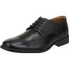 Clarks Tilden Walk, Scarpe Stringate Uomo, Black Black Leather, 41.5 EU Larga