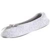 Isotoner Totes Isotoner, pantofole da donna, modello ballerina, in spugna, grigio