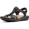 Clarks Laurieann Kay, Sandali Bassi Donna, Pelle Nera, 41.5 EU Stretta