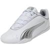 PUMA Puma Catch Soleil Metallic WHI, Scarpe da Ginnastica Donna, Puma White-Puma Silver, 39 EU