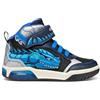 Geox J INEK Boy A - Scarpe da Ginnastica, Navy/Turquoise,
