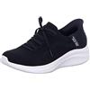 Skechers Ultra Flex 3.0 Brilliant Path, Sneaker Donna, Black Knit White Trim, 37.5 EU