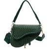 ERWUBA borsa a tracolla da donna di modo borsa a tracolla piccola borsa a tracolla borsa a tracolla borsa in pelle di coccodrillo imitazione tessuto, Verde scuro
