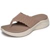 Skechers Sandali da Donna Ultra Flex 3.0 Rhythm Waves Flat, Moka, 40