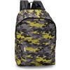 COMIX, ZAINO AMERICANO ALLOVER MESH Unisex-Bambini e ragazzi, Nero Camo, Medio