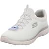 Skechers Donna Summits Artistry Chic Scarpe da Ginnastica, White Mesh/Silver & Gray Trim, 35.5 EU