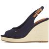 Tommy Hilfiger Donna Espadrillas Wedge Flag High Slingback con Cinturino alla Caviglia, Blu (Space Blue), 41