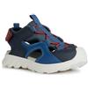 Geox Boys J Airadyum BO Sandal, Blu navy, rosso, 12.5 UK