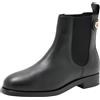 Tommy Hilfiger Donna Stivaletti Chelsea Stud Leather Low in Pelle, Nero (Black), 36