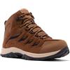 Columbia Crestwood Mid WP, Scarponcini da Trekking ed Escursionismo da Uomo, Colore Noce Moscata/ossido Rosso, Taglia 42