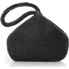 BABEYOND Pochette da donna con perline, borsa da sera vintage elegante a triangolo per feste anni '20, ballo di fine anno, matrimonio, Nero, Taglia unica
