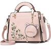 Xiaoyu Borse e borse alla moda per le donne borse a tracolla da donna con manico superiore borse a tracolla piccole borse a tracolla, Fiore rosa