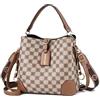 PHEVOS Tote02-phe, Borsa con Manico Superiore Donna, Nero Marrone002, Small