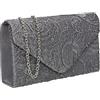 SwankySwans Rachele, Pochette Donna, Grigio, One Size