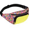 Xuniea Marsupio anni '80 retrò neon con 2 tasch,e borse da cintura anni '90, costumi unisex, marsupi per vacanze, festival a tema anni '80, festa Halloween, Taglia unica