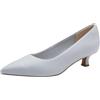 MARCO TOZZI Donna Décolleté Morbido Feel Me Plantare Pelle Pelle Soletta in Pelle Morbida Fodera Interna Moderno, Blu (LT.Blue Nappa), 39 EU