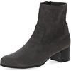 CAPRICE Stivaletti da donna con tacco con cerniera vegani, Grigio (Dk Grey Str.), 36 EU