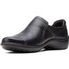 Clarks Women's Cora Poppy Loafers (Black Tumbled, 8.5)