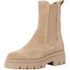 Tamaris Stivali Chelsea da donna, 1-25992-41, colore beige scamosciato, 42 EU, Beige Suede, 42 EU