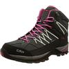 CMP Rigel Mid Wmn Trekking Shoe Wp, Scarpe da trekking Donna, Grey Fuxia Ice, 43 EU